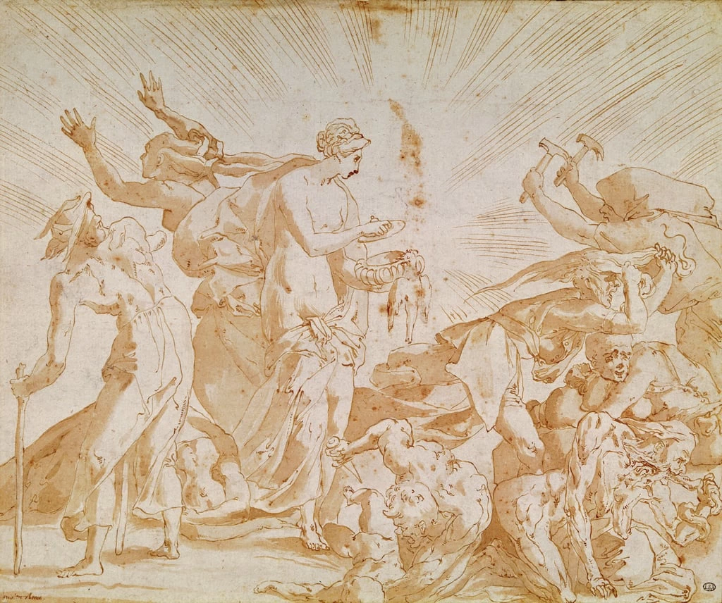 Fiorentino - Pandora apre la scatola, Bibliotheque de l'Ecole des Beaux, Arts, Paris